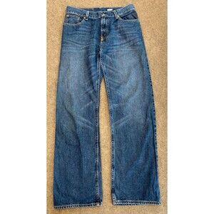 Polo Ralph Lauren Jeans Womens 16 Thompson Straight Leg Whiskered Indigo Denim